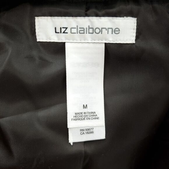 Vintage LIZ CLAIBORNE Lambskin Leather Chocolate Brown Moto  Zip Vest - Picture 4 of 11